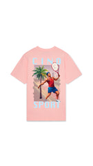 Tennis T-Shirt | Salmon Pink