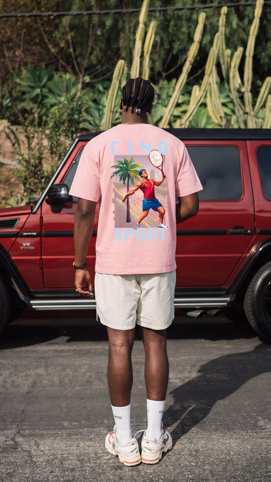 Tennis T-Shirt | Salmon Pink