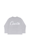 Waffle knit long sleeve | Light Grey/White