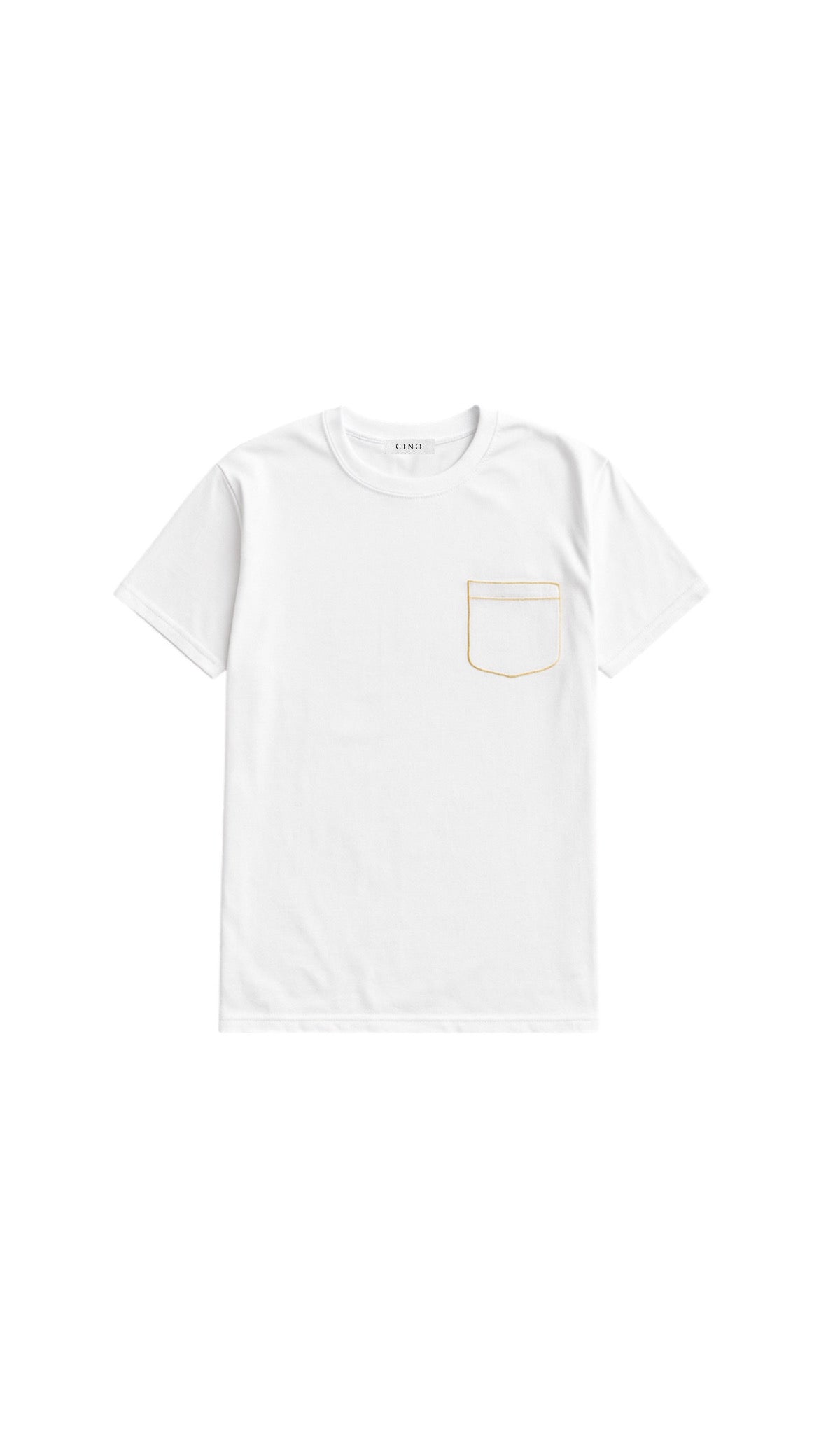 Essential Plain T-Shirt | White/Gold