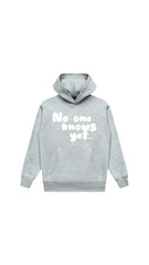 No One Knows Yet Hoodie | Grey/White