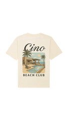 Beach Club T-Shirt | White/Beige