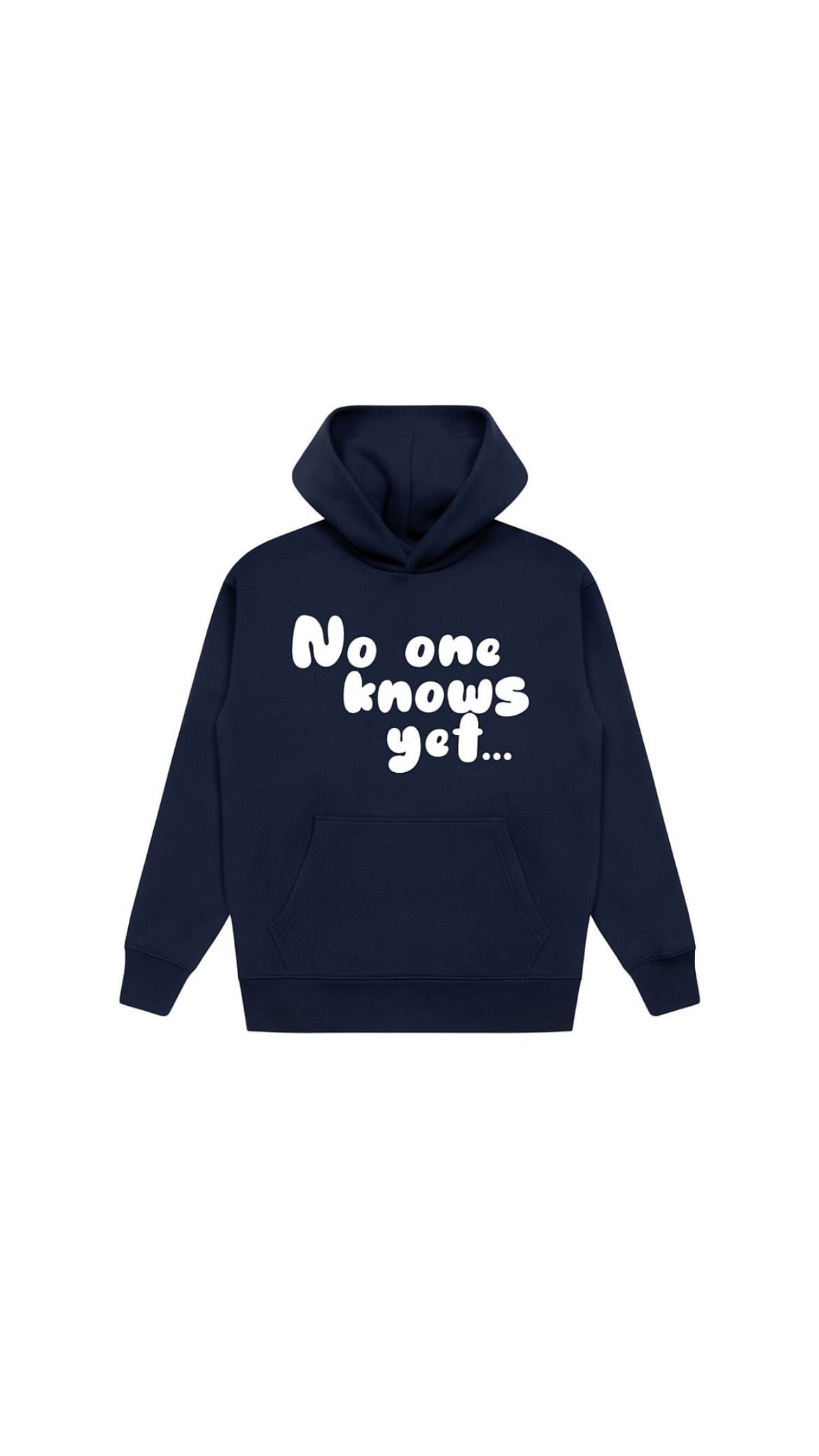 No One Knows Yet Hoodie | Blue/white