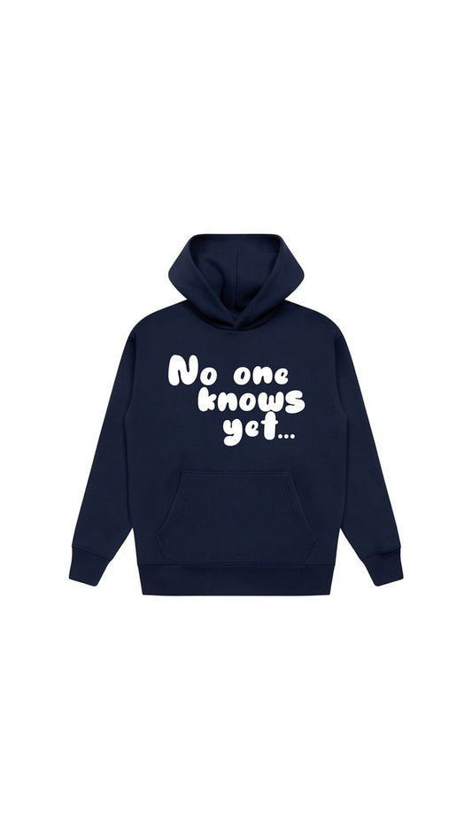 No One Knows Yet Hoodie | Blue/white