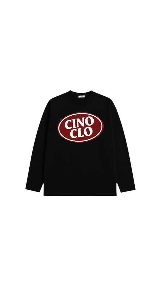 Retro Long-sleeve T-Shirt | Black/Burgundy