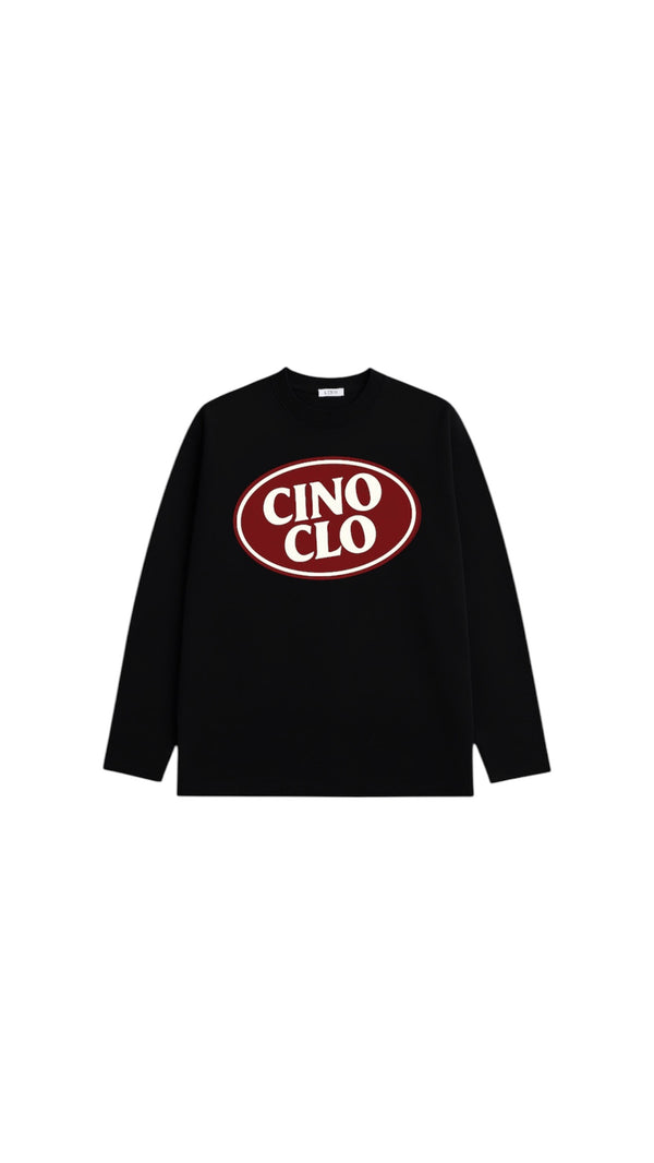 Retro Long-sleeve T-Shirt | Black/Burgundy