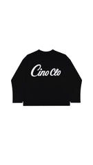 Waffle knit long sleeve | Black/White